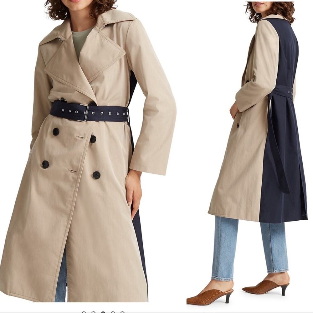 Club Monaco Manteaux Block Trench Coat